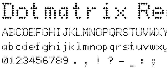 DotMatrix Regular font